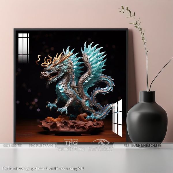 file tranh con giap decor tuoi thin con rong 241