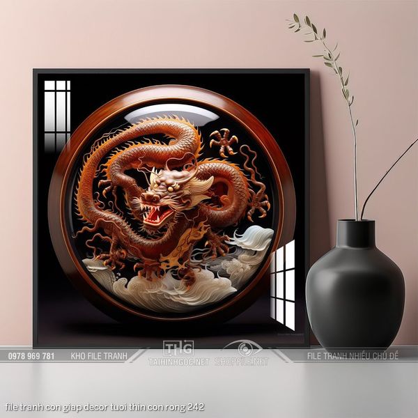 file tranh con giap decor tuoi thin con rong 242