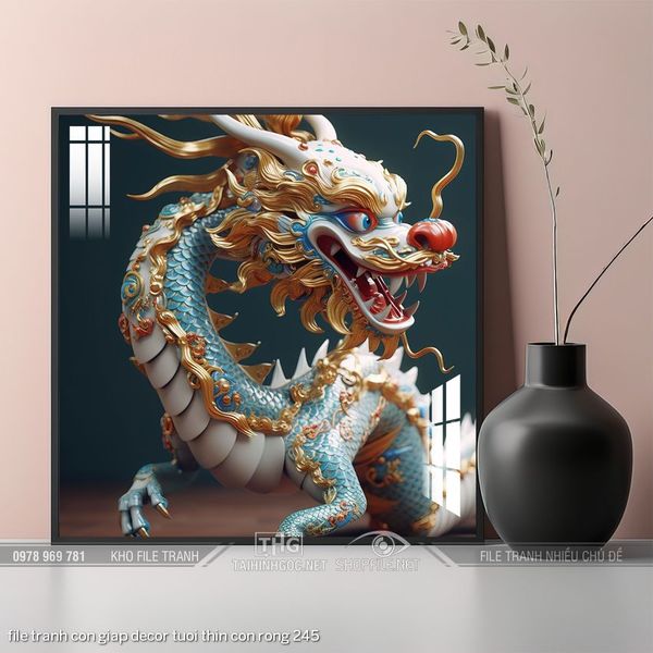 file tranh con giap decor tuoi thin con rong 245