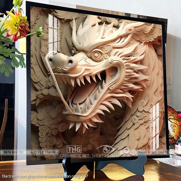 file tranh con giap decor tuoi thin con rong 247