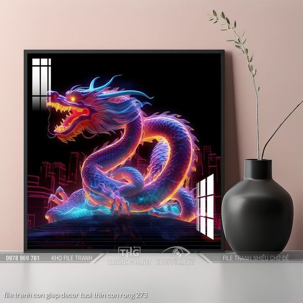 file tranh con giap decor tuoi thin con rong 273