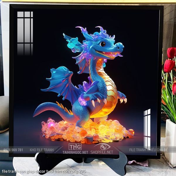 file tranh con giap decor tuoi thin con rong 275
