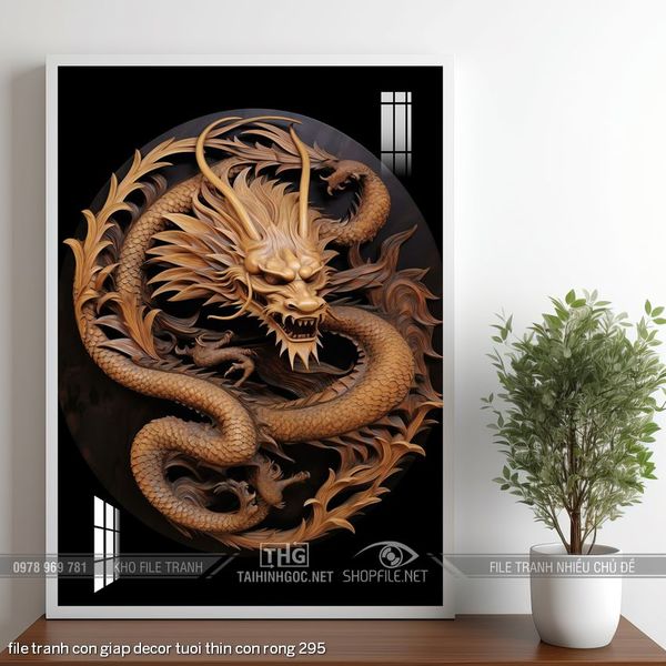 file tranh con giap decor tuoi thin con rong 295