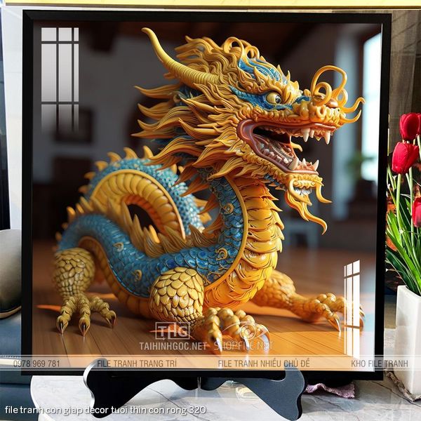 file tranh con giap decor tuoi thin con rong 320