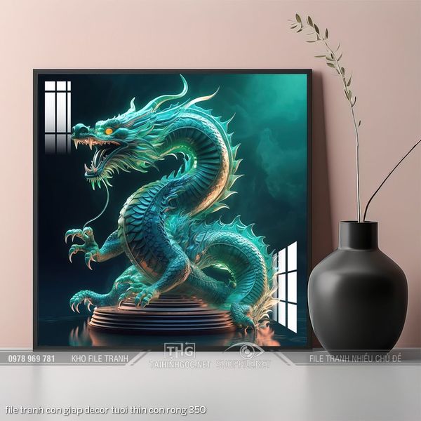 file tranh con giap decor tuoi thin con rong 350
