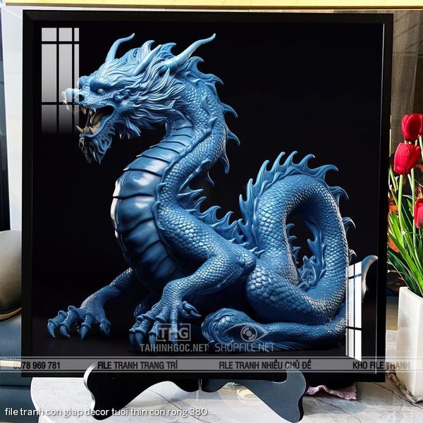 file tranh con giap decor tuoi thin con rong 380