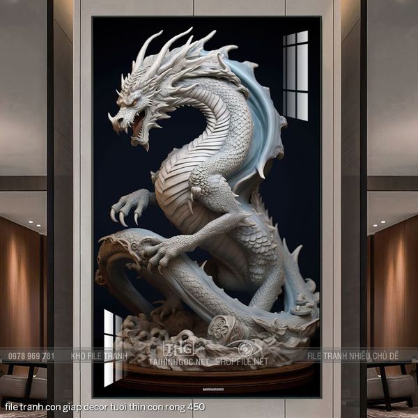 file tranh con giap decor tuoi thin con rong 450