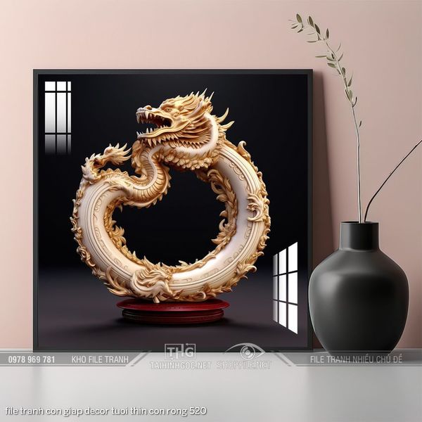 file tranh con giap decor tuoi thin con rong 520