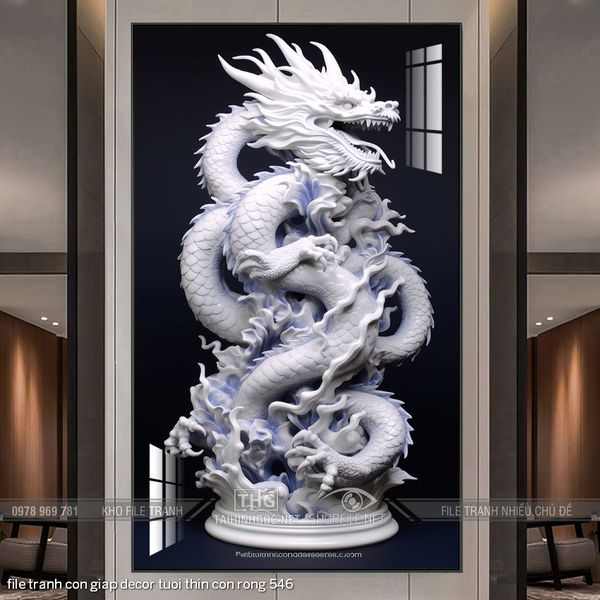 file tranh con giap decor tuoi thin con rong 546