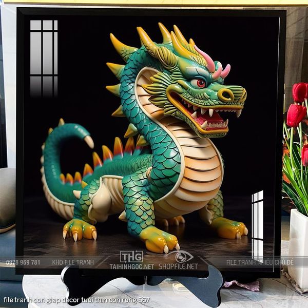 file tranh con giap decor tuoi thin con rong 567