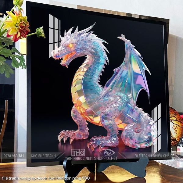 file tranh con giap decor tuoi thin con rong 580