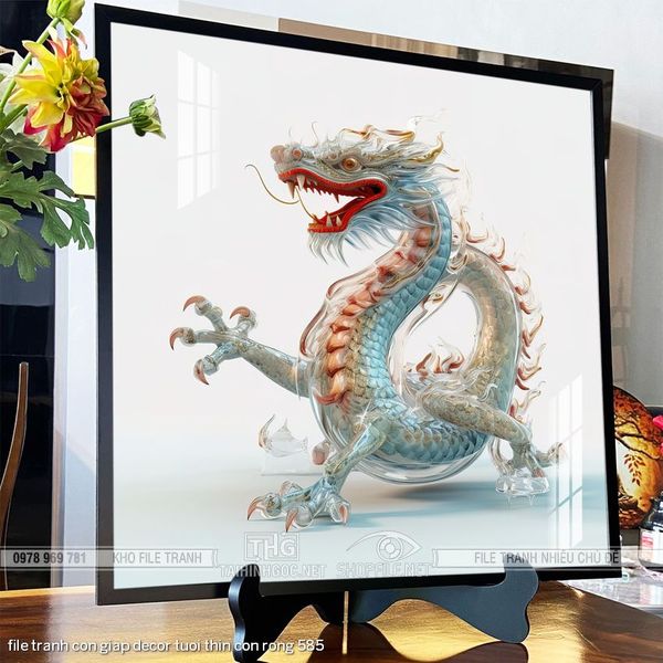 file tranh con giap decor tuoi thin con rong 585