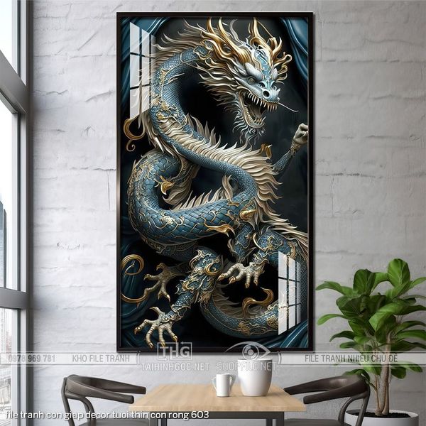 file tranh con giap decor tuoi thin con rong 603