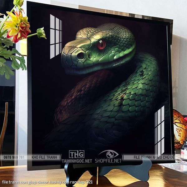file tranh con giap decor tuoi ty con ran dep 021