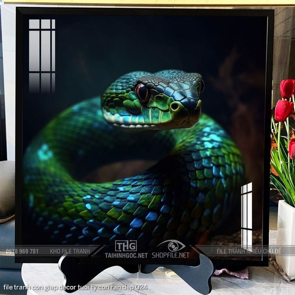 file tranh con giap decor tuoi ty con ran dep 024