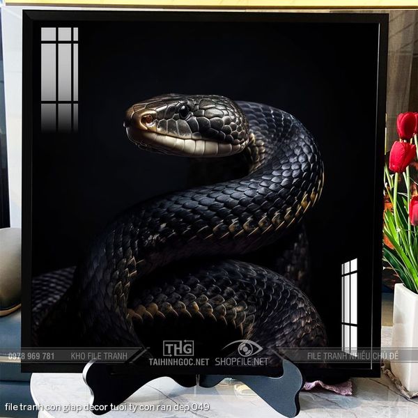 file tranh con giap decor tuoi ty con ran dep 049