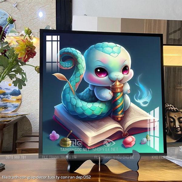 file tranh con giap decor tuoi ty con ran dep 052