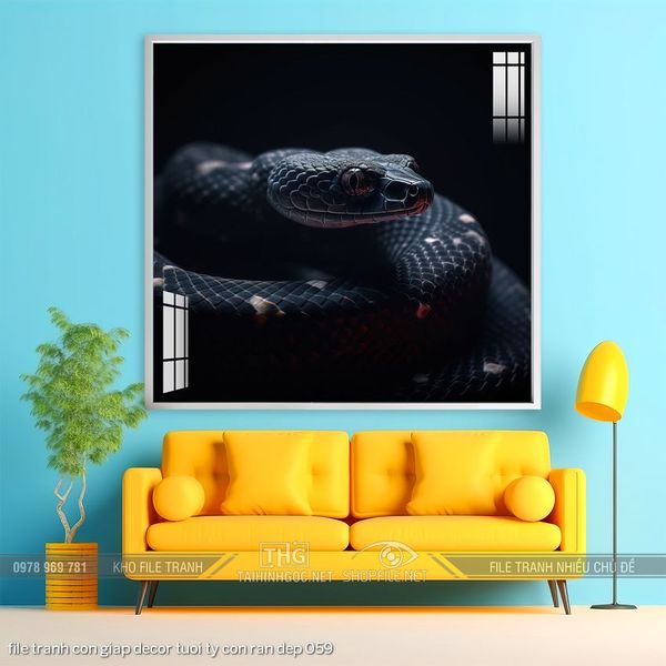 file tranh con giap decor tuoi ty con ran dep 059