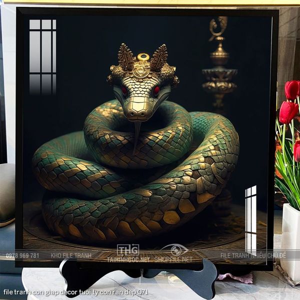 file tranh con giap decor tuoi ty con ran dep 071