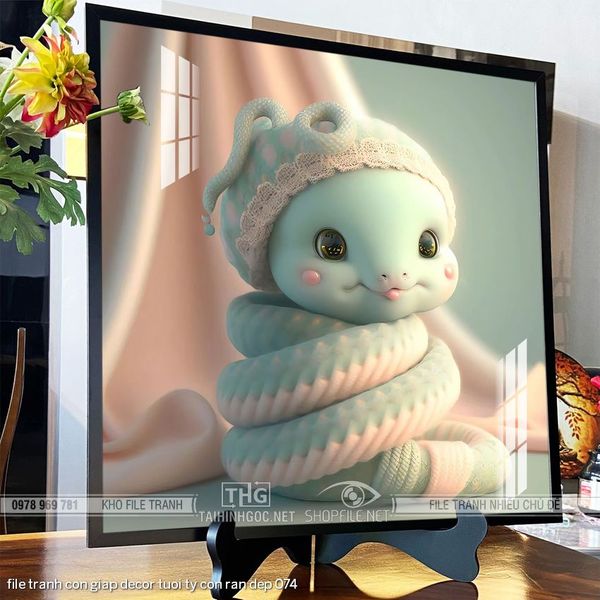 file tranh con giap decor tuoi ty con ran dep 074