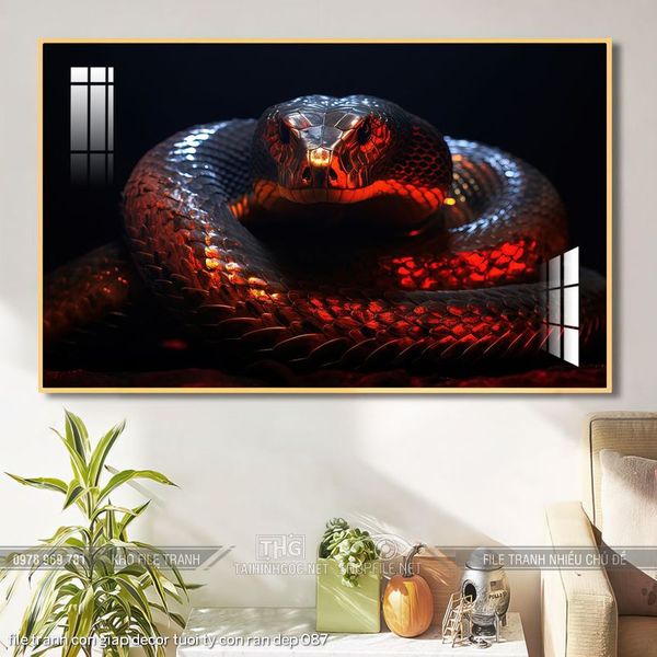 file tranh con giap decor tuoi ty con ran dep 087