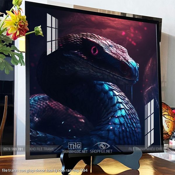 file tranh con giap decor tuoi ty con ran dep 094