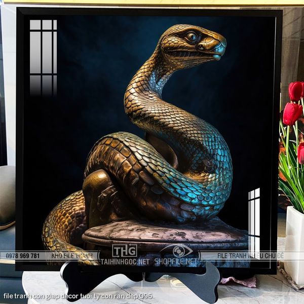 file tranh con giap decor tuoi ty con ran dep 096