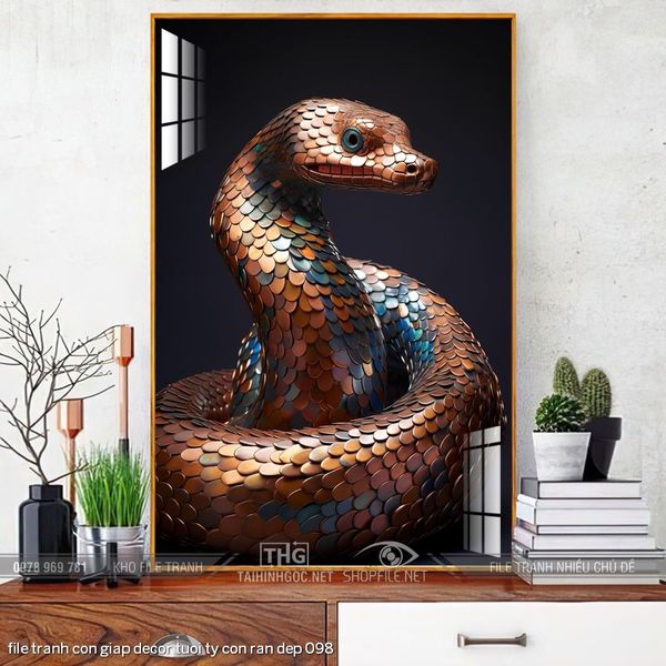 file tranh con giap decor tuoi ty con ran dep 098