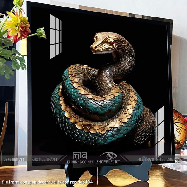 file tranh con giap decor tuoi ty con ran dep 104