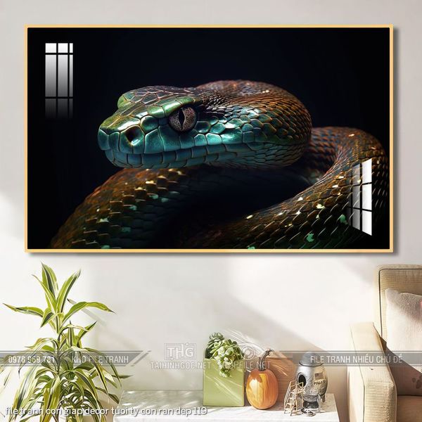 file tranh con giap decor tuoi ty con ran dep 119