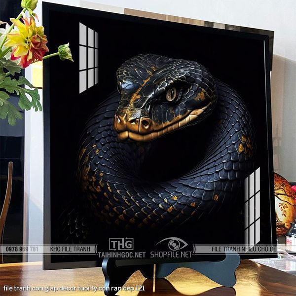 file tranh con giap decor tuoi ty con ran dep 121
