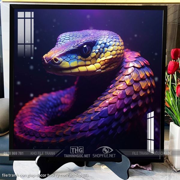 file tranh con giap decor tuoi ty con ran dep 131