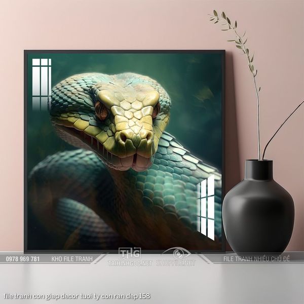 file tranh con giap decor tuoi ty con ran dep 158