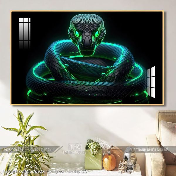 file tranh con giap decor tuoi ty con ran dep 170