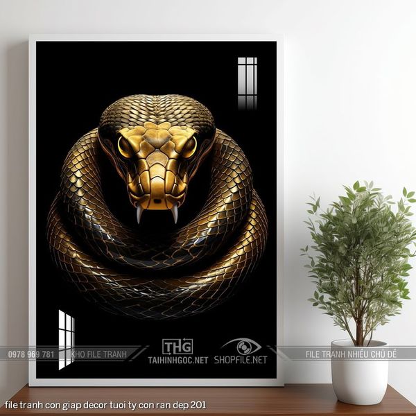 file tranh con giap decor tuoi ty con ran dep 201