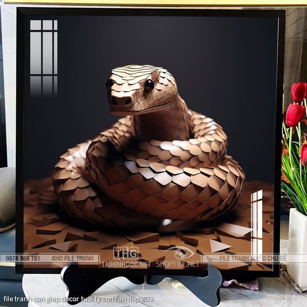 file tranh con giap decor tuoi ty con ran dep 203