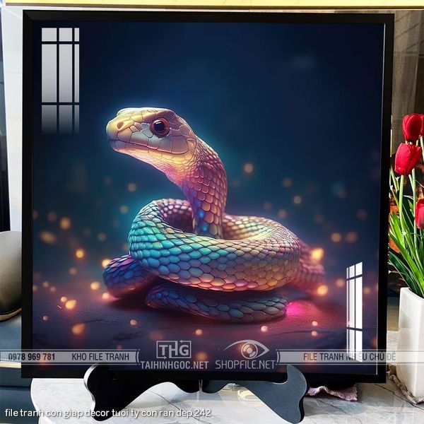 file tranh con giap decor tuoi ty con ran dep 242