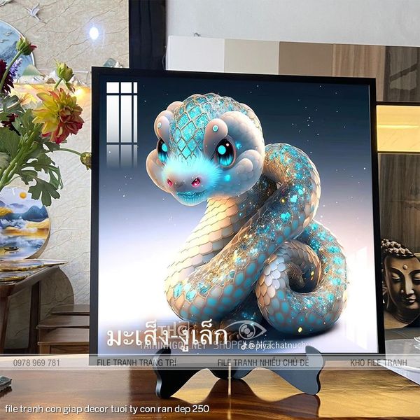 file tranh con giap decor tuoi ty con ran dep 250