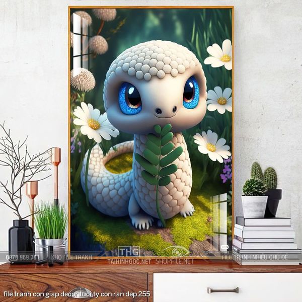 file tranh con giap decor tuoi ty con ran dep 255