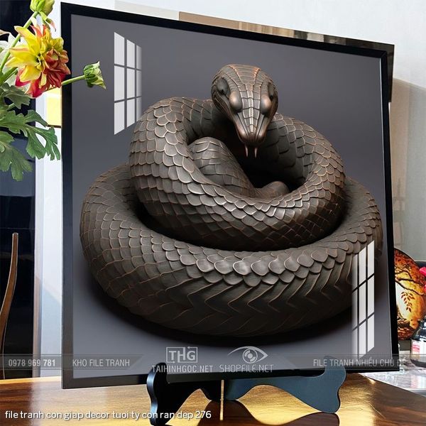 file tranh con giap decor tuoi ty con ran dep 276