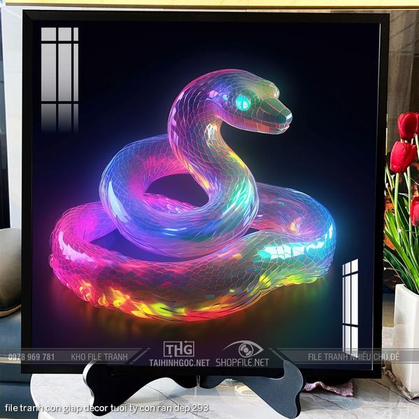file tranh con giap decor tuoi ty con ran dep 293