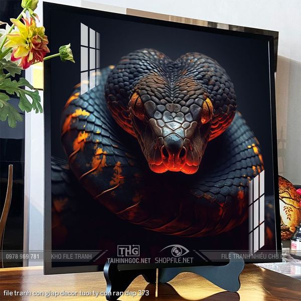 file tranh con giap decor tuoi ty con ran dep 373
