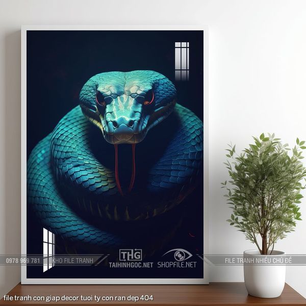 file tranh con giap decor tuoi ty con ran dep 404