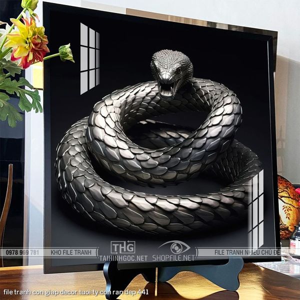 file tranh con giap decor tuoi ty con ran dep 441