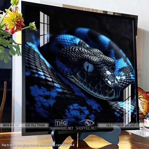 file tranh con giap decor tuoi ty con ran dep 444