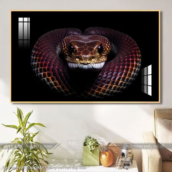 file tranh con giap decor tuoi ty con ran dep 466