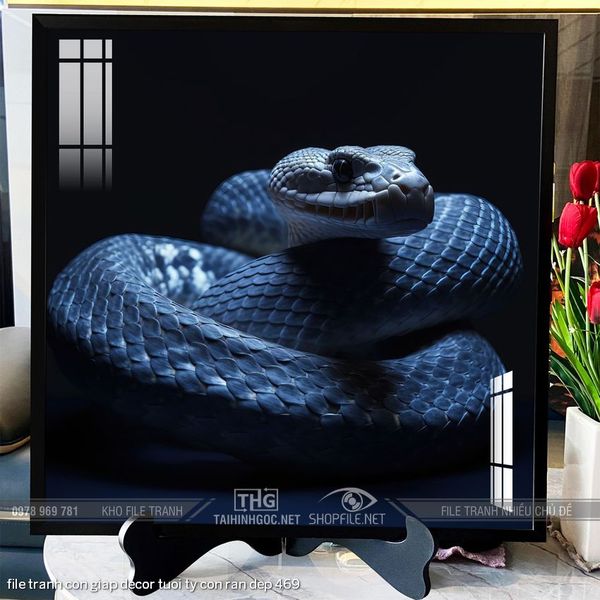 file tranh con giap decor tuoi ty con ran dep 469