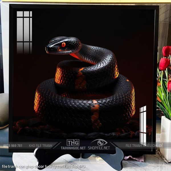 file tranh con giap decor tuoi ty con ran dep 470