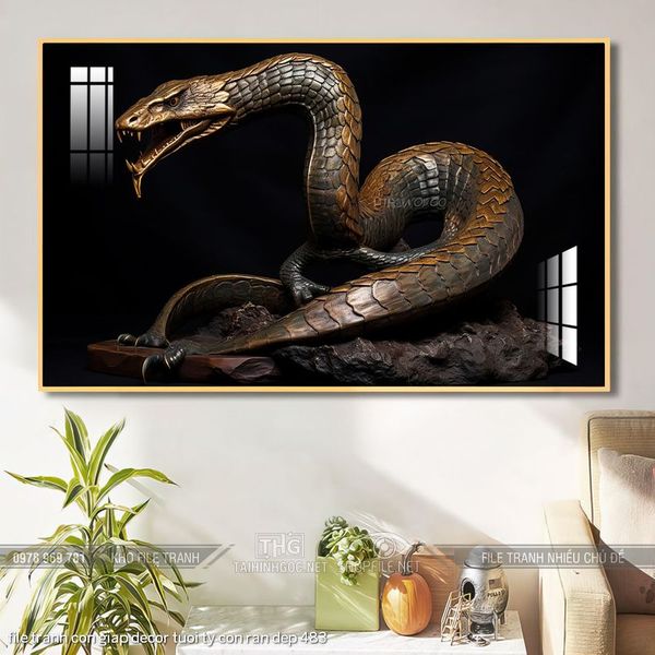 file tranh con giap decor tuoi ty con ran dep 483