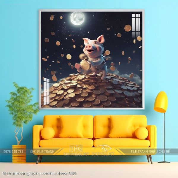 file tranh con giap hoi con heo decor 045